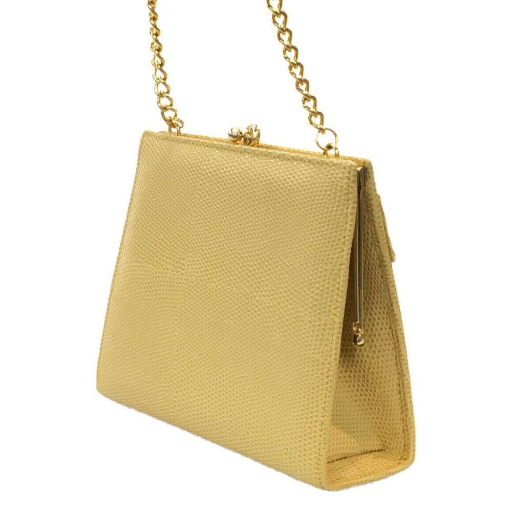 Salvatore Ferragamo Yellow shoulder chain bag leather Vara